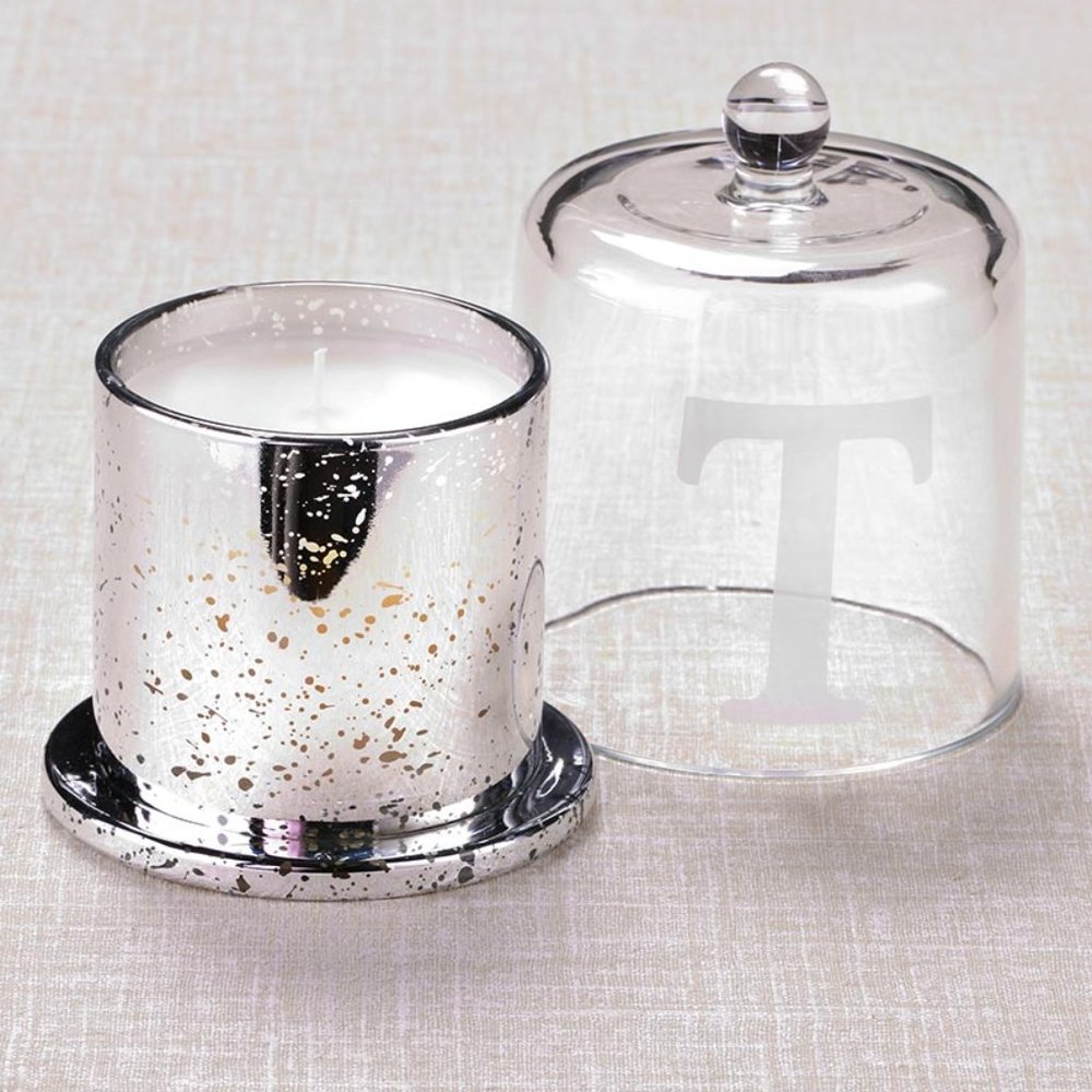 Cloche and Candle Set Letter T